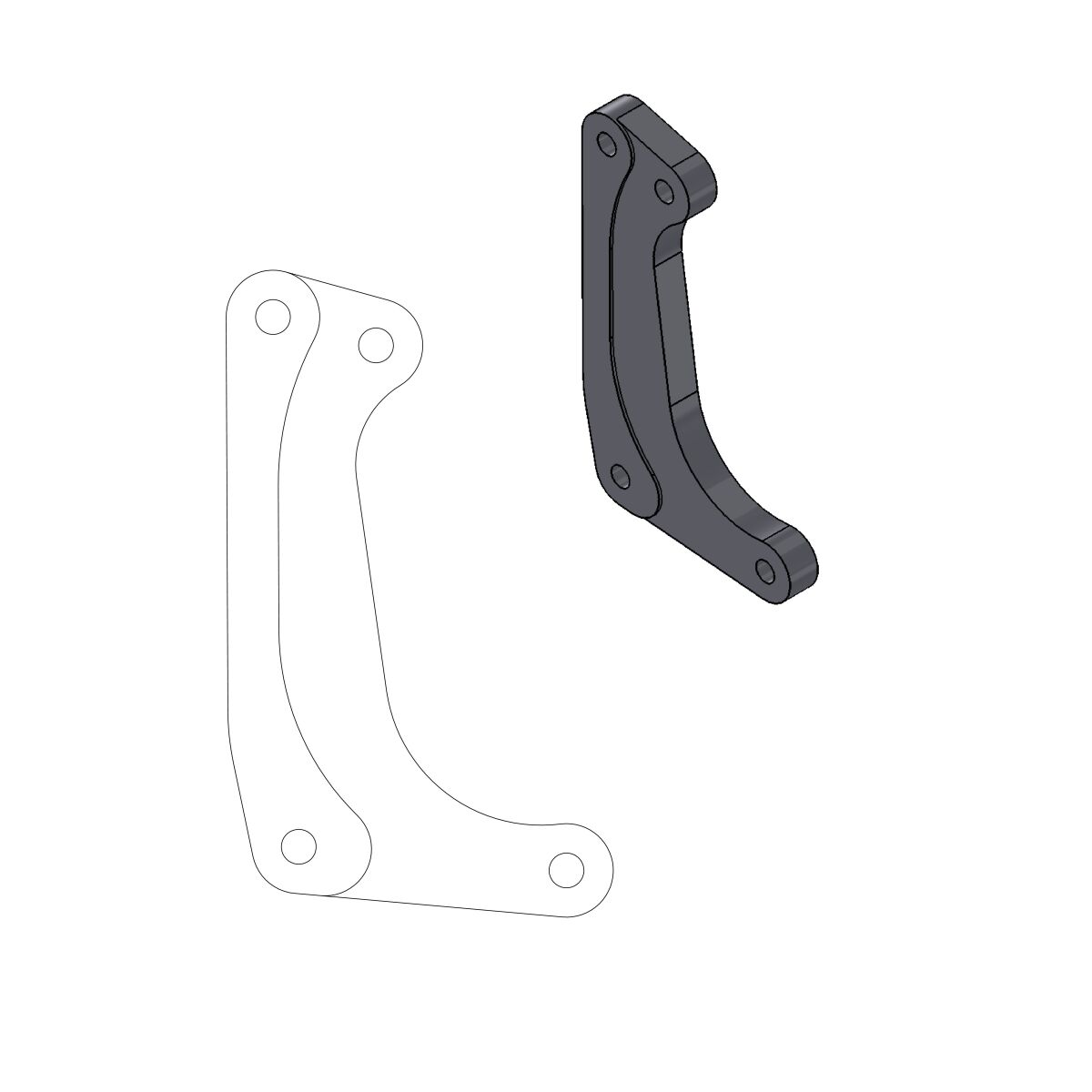 Pidurisadula ümberpaigutuskronstein SM Racing 320MM