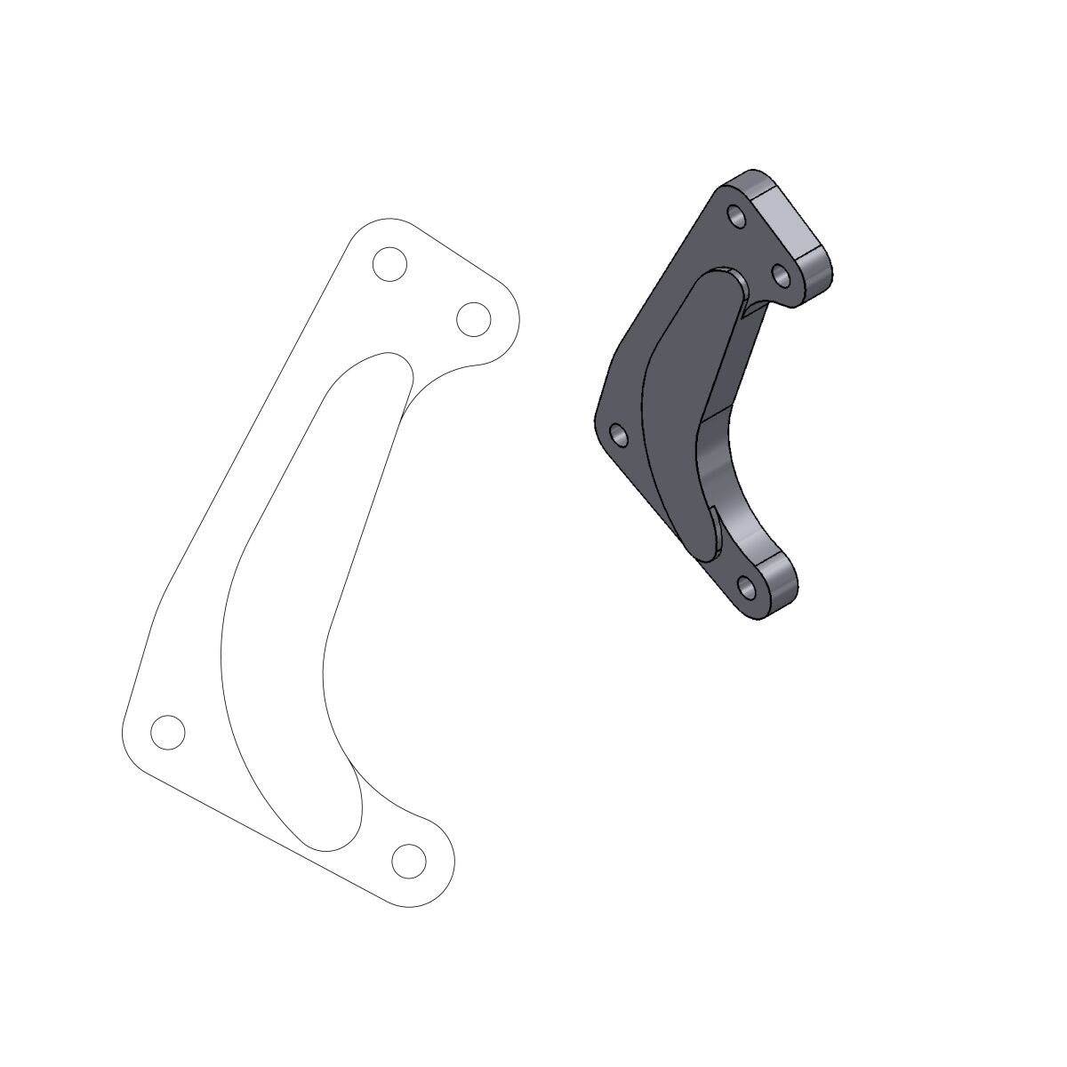 Pidurisadula ümberpaigutuskronstein SM Racing 320MM