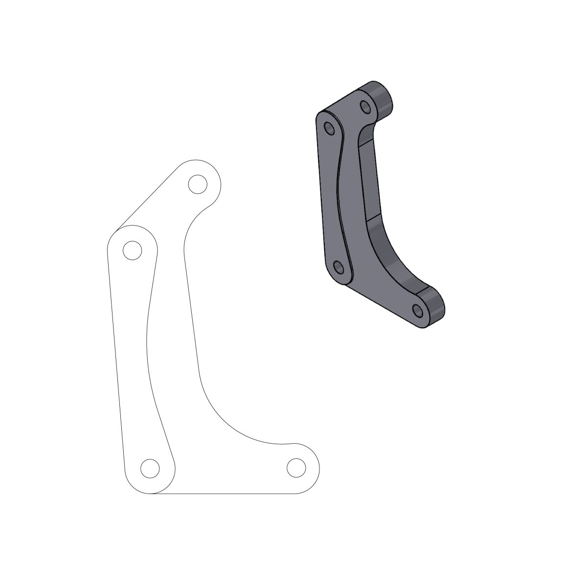 Pidurisadula ümberpaigutuskronstein SM Racing 320MM