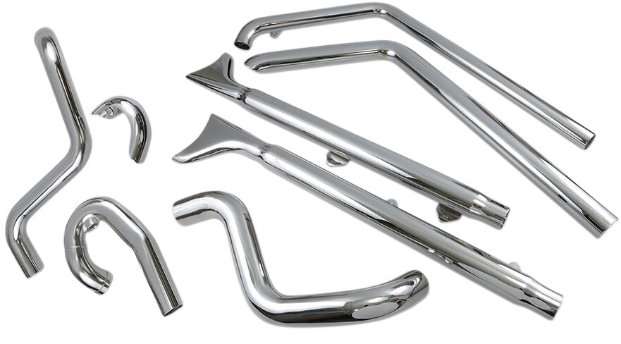 True Duals summutid, 33" pikad 2-1/4" fishtail-summutid (summutuselemendiga)