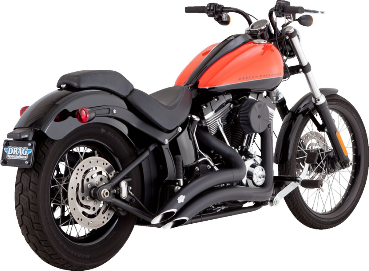 EXHAUST BIG RADIUS MATTE BLK 86-09 SOFTAIL