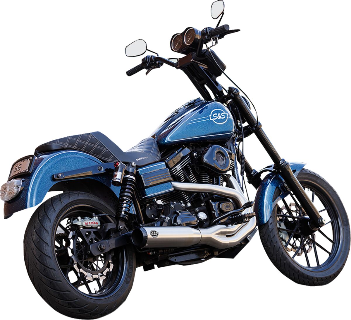 Exhaust Qualifier 2:1 Brushed Stainless Steel Dyna 2006-07
