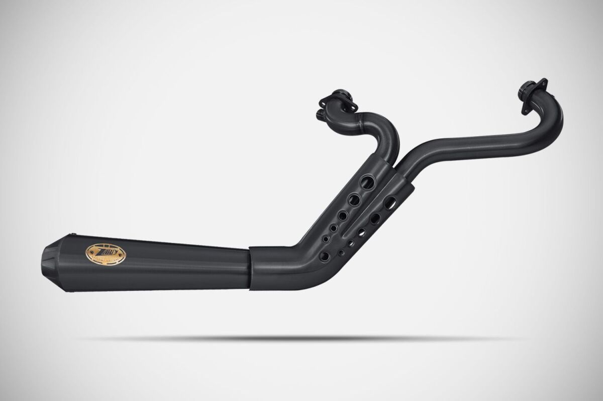 Kooniline täisväljalaskesüsteem HD-Sportster 2in1, must