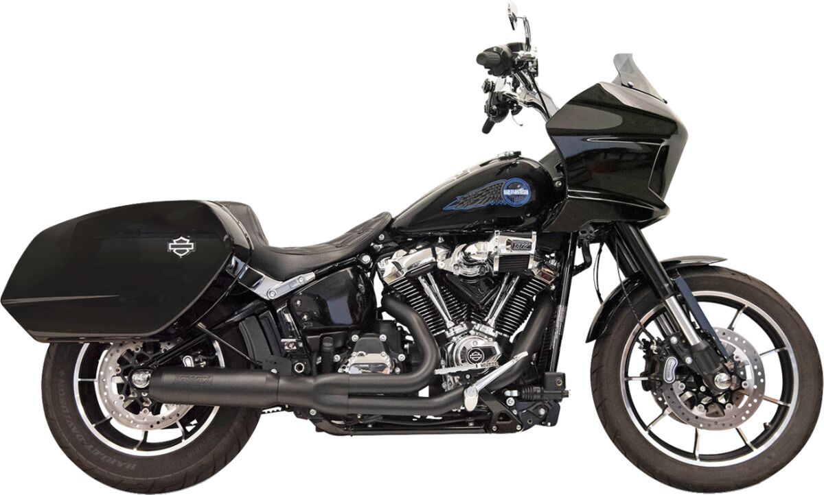 Summuti Superbike 2:1, must, 4" summuti, M8 Softail 2022-25