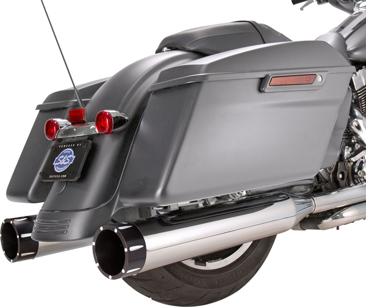Slip-on summuti 4.5" MK45, must Contrast Cut Tracer otsakork, kroomitud kere