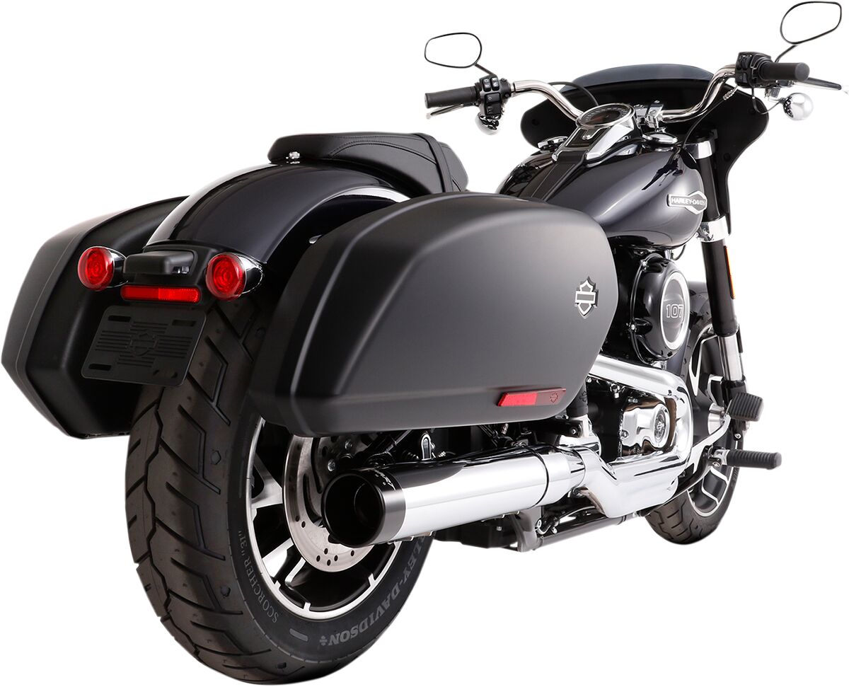Slip-on summuti 4", Sport Glide, kroom/must