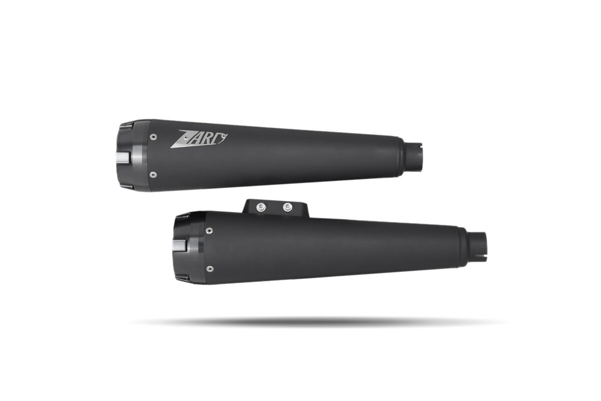 Kooniline slip-on summuti, HD-Softail M8, must, E4/E5