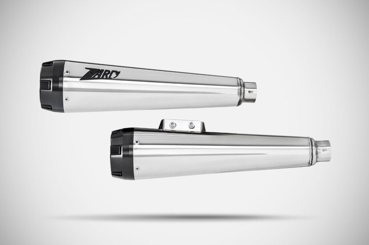 Kooniline slip-on summuti, HD-Softail M8, poleeritud, E4/E5