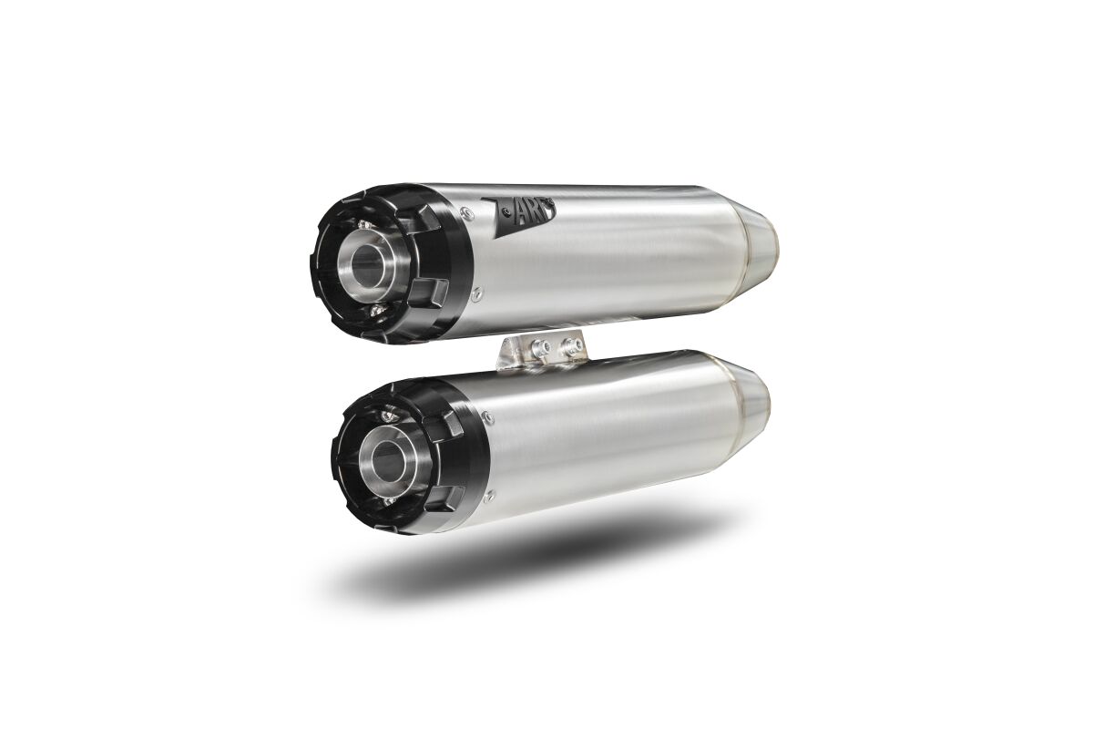 Kattuvad slip-on summutid HD-Softail M8, roostevaba teras, E4/E5