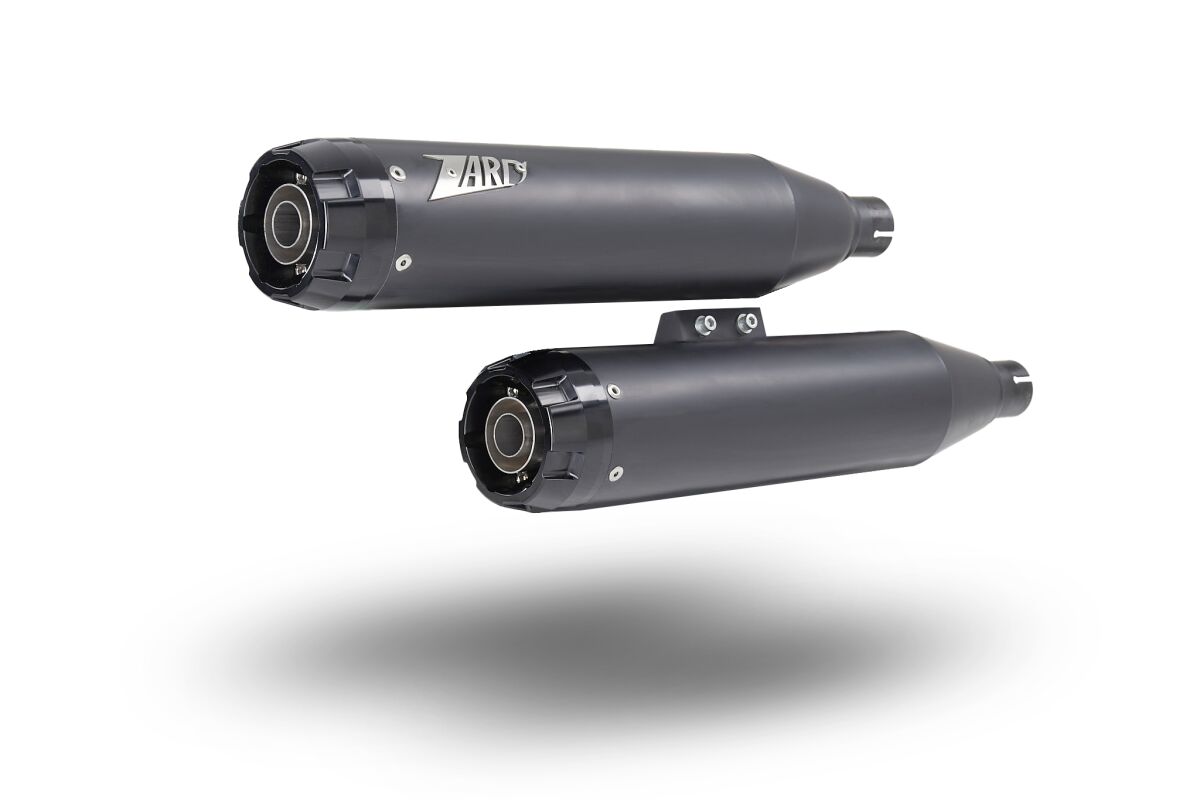 Kattuvad slip-on summutid HD-Softail M8, must, E4/E5