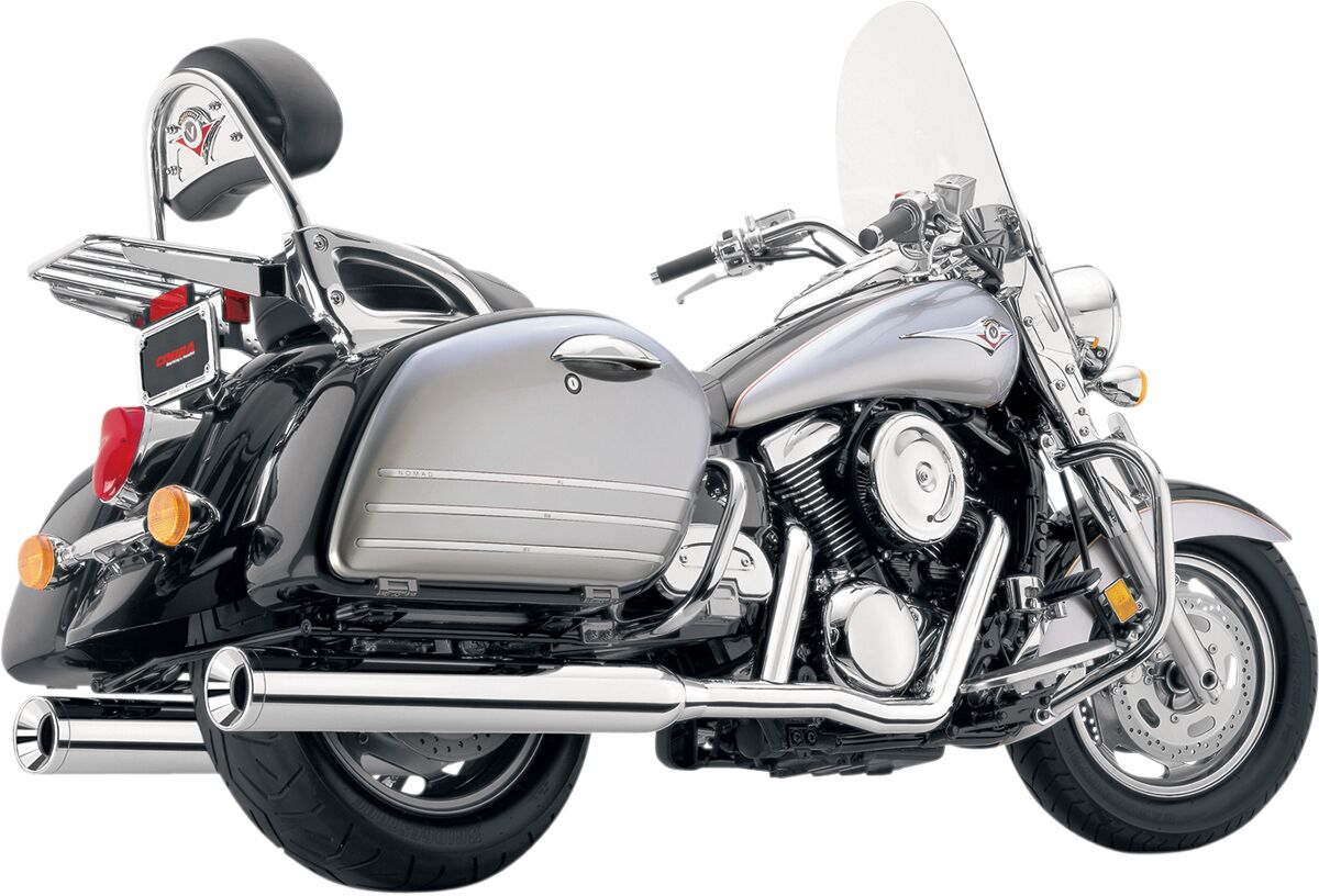 TRUE DUALS CLASSIC EXHAUST SYSTEMS WITH BILLET TIPS CHROME KAWASAKI