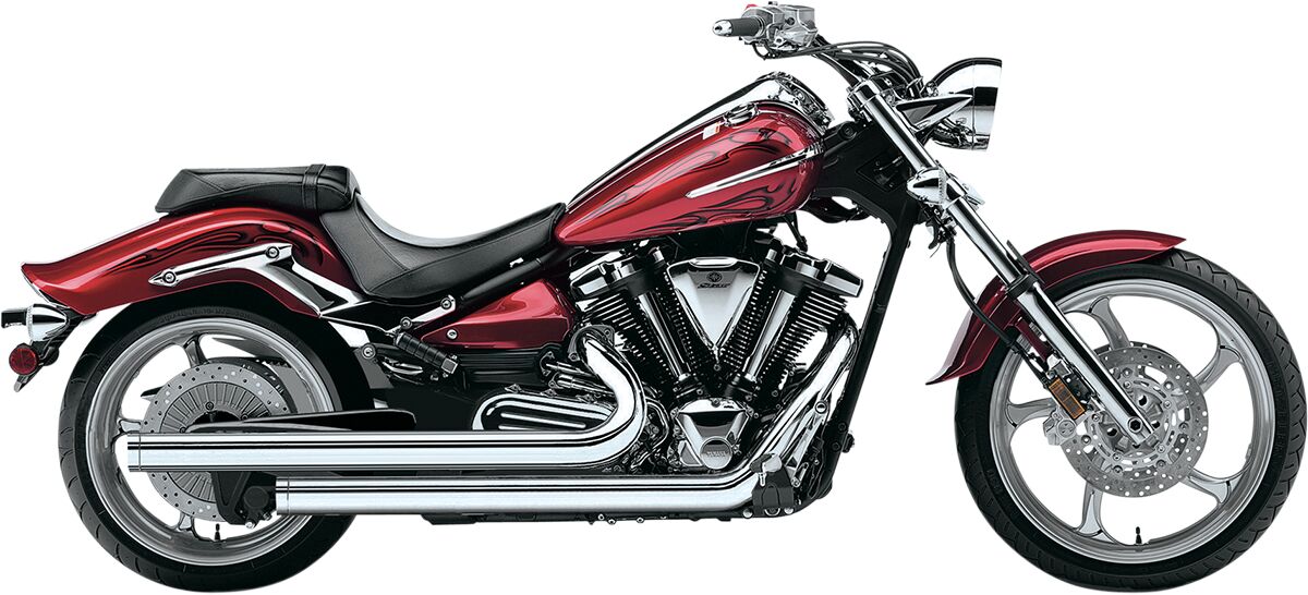 DRAGSTER EXHAUST SYSTEM CHROME WITH O2 SENSOR BUNGS