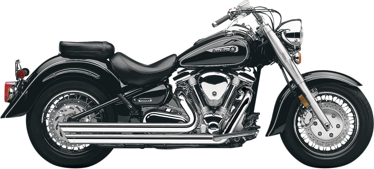 SLASH DOWN HOT ROD SPEEDSTER EXHAUST CHROME WITH O2 SENSOR BUNGS