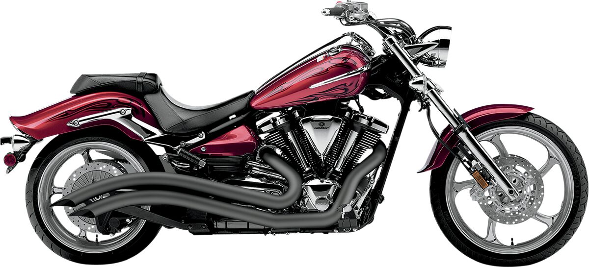 SPEEDSTER SWEPT EXHAUST BLACK WITH O2 SENSOR BUNGS