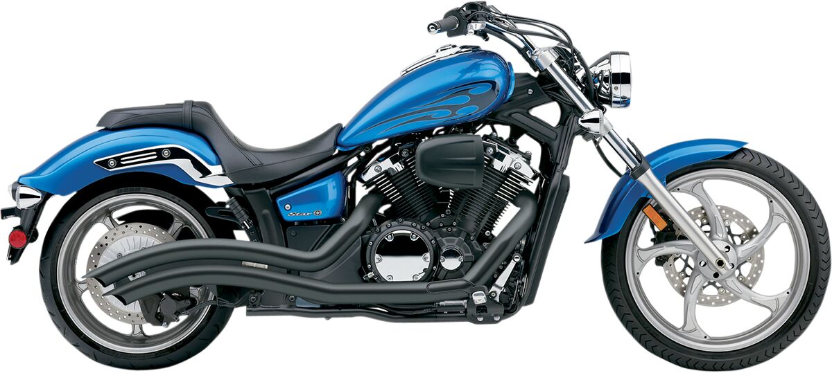 SPEEDSTER SWEPT EXHAUST BLACK WITH O2 SENSOR BUNGS