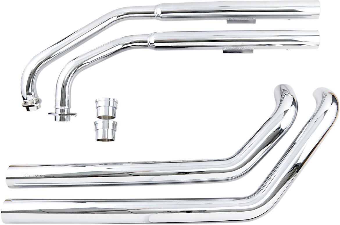 EXHAUST SYSTEM DRAGSTER 2 INTO 2 STRAIGHT-CUT CHROME