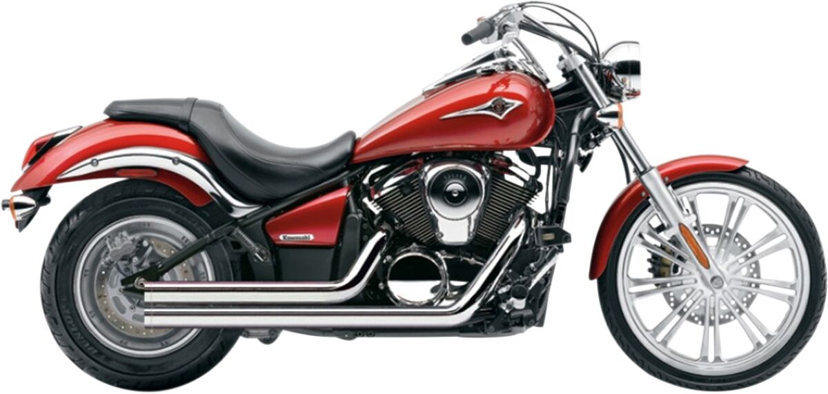 EXHAUST SYSTEM HOT ROD SPEEDSTER SHORT W/POWERPORT 2 INTO 2 STRAIGHT-CUT TRIPLE-CHROME