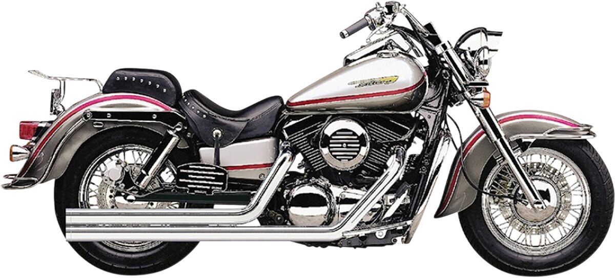 EXHAUST SYSTEM HOT ROD SPEEDSTER LONG W/POWERPORT 2 INTO 2 STRAIGHT-CUT TRIPLE-CHROME