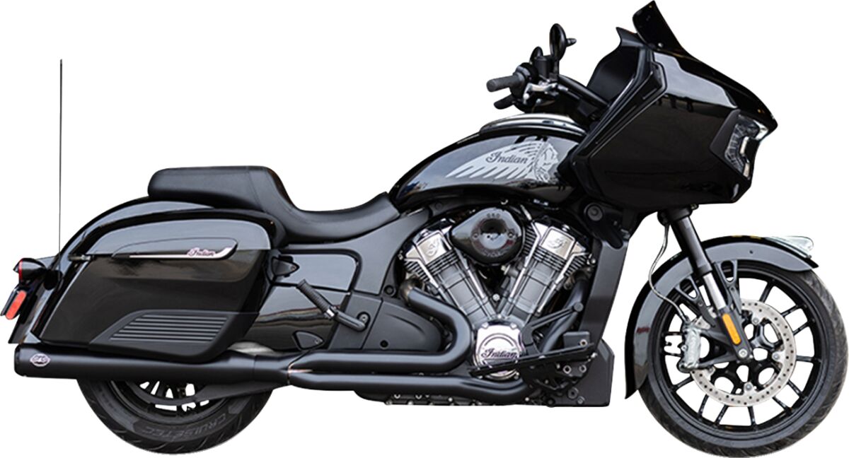 Exhaust Qualifier 2:1 Black 49 State Indian w/Powerplus