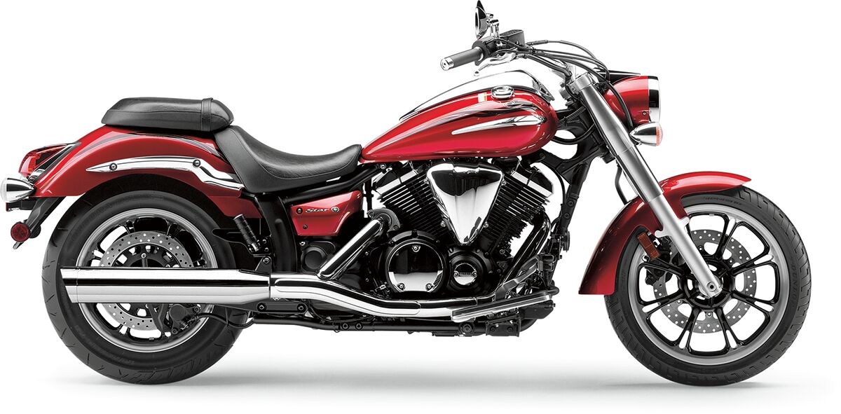 SLIP ON MUFFLERS FOR CRUISERS WITH SLASH CUT TIP CHROME YAMAHA