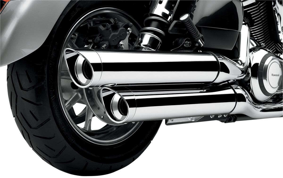 SLIP ON MUFFLERS FOR CRUISERS CHROME KAWASAKI
