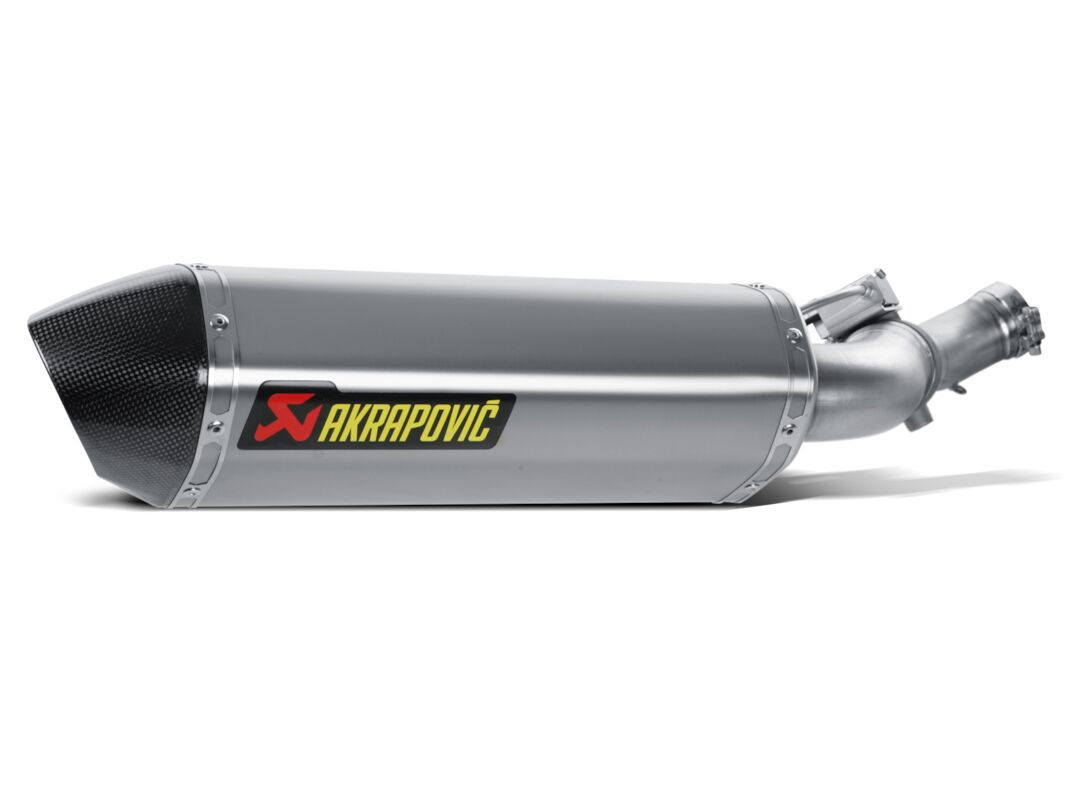 SLIP-ON LINE MUFFLER TITANIUM CARBON END CAP