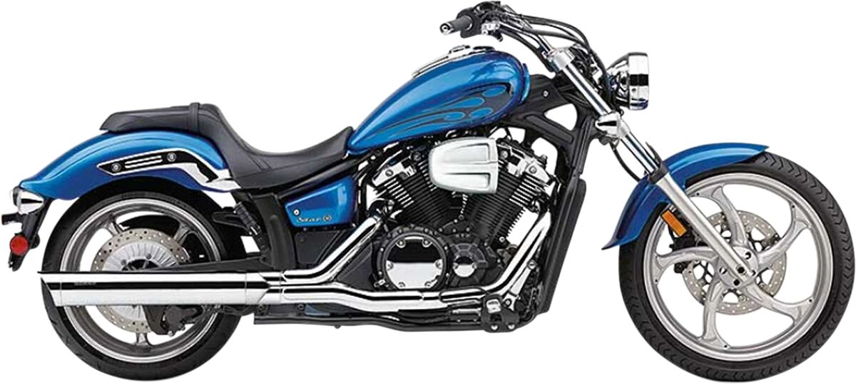 4" SCALLOPED SLIP ON MUFFLERS CHROME YAMAHA