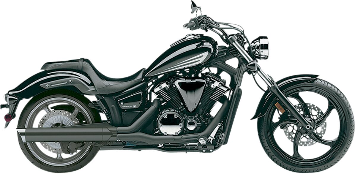 4" SCALLOPED SLIP ON MUFFLERS BLACK YAMAHA