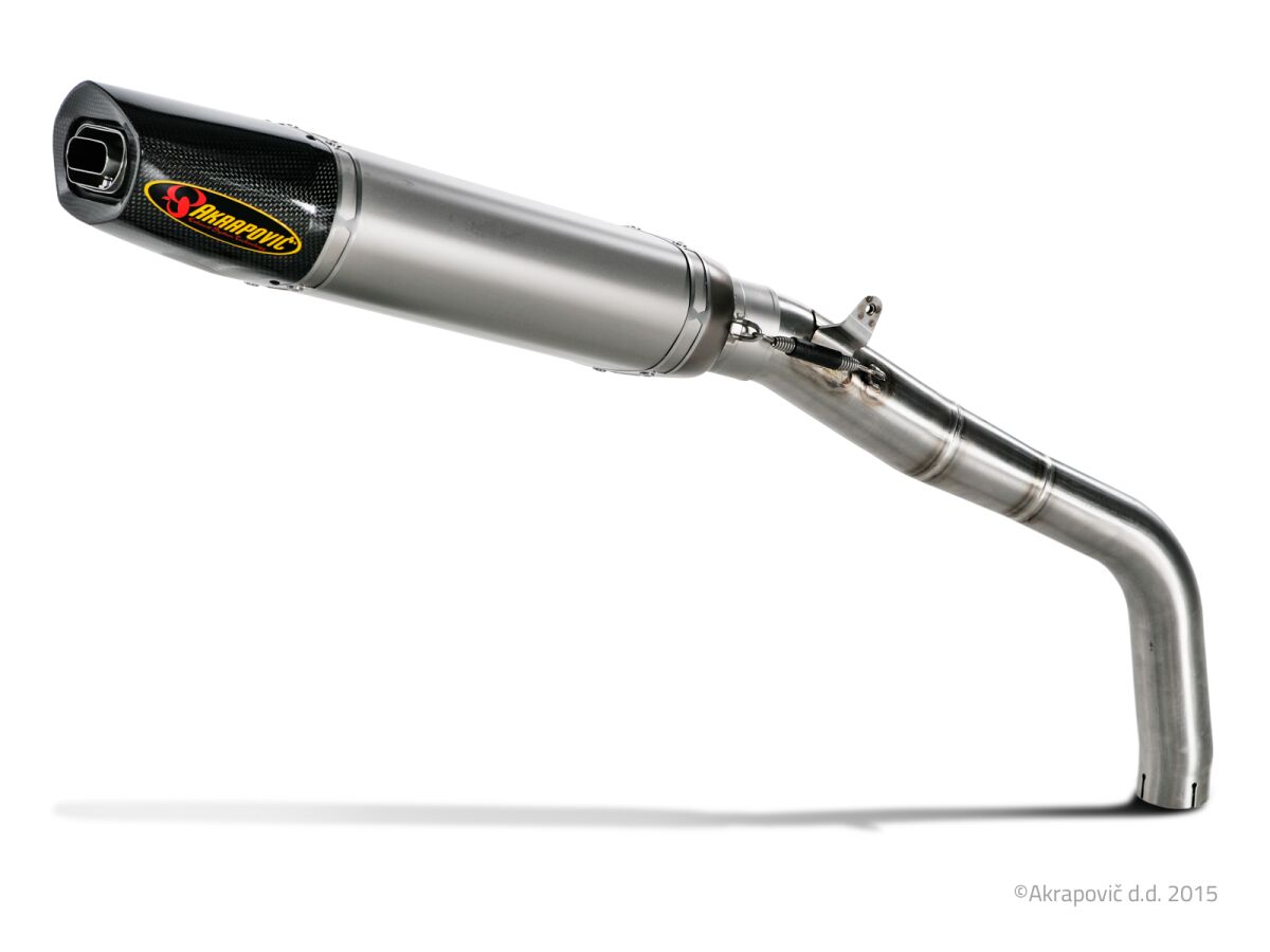 SLIP-ON LINE MUFFLER TITANIUM CARBON END CAP