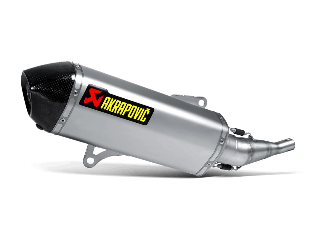 SLIP-ON LINE MUFFLER STAINLESS STEEL CARBON END CAP