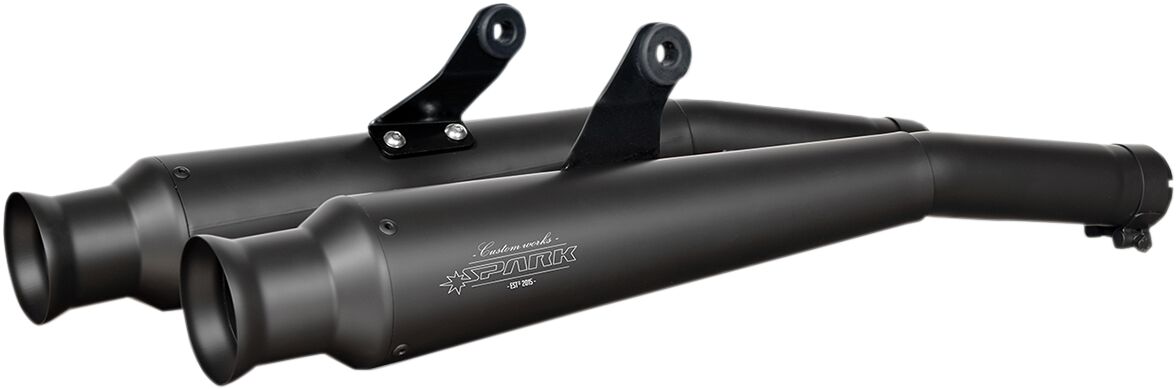 EXHAUST TRUMPET MUFFLER STAINLESS STEEL BLACK
