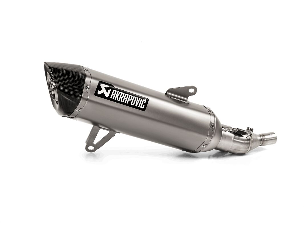 SLIP-ON LINE MUFFLER STAINLESS STEEL CARBON END CAP