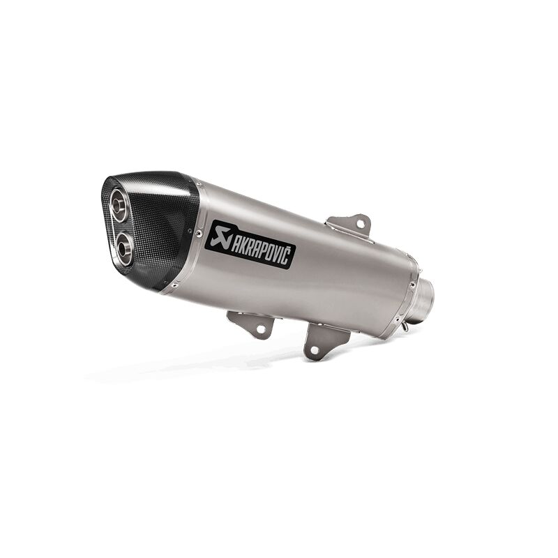 SLIP-ON LINE MUFFLER STAINLESS STEEL CARBON END CAP