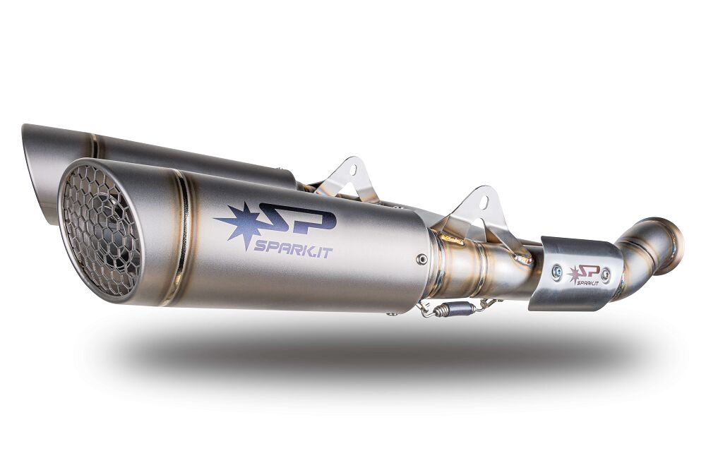 Grid-O Slip-On Double Muffler Titanium ECE
