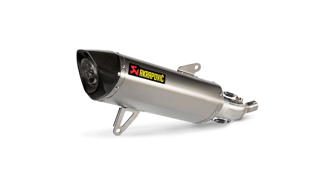 SLIP-ON LINE MUFFLER STAINLESS STEEL CARBON END CAP