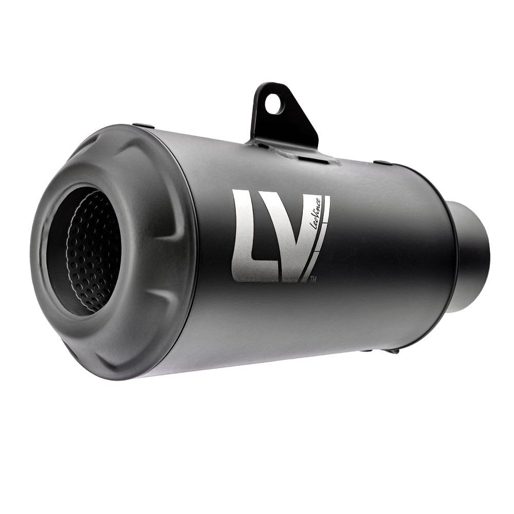 LV-10 FULL BLACK SLIP-ON MUFFLER STAINLESS STEEL  ECE