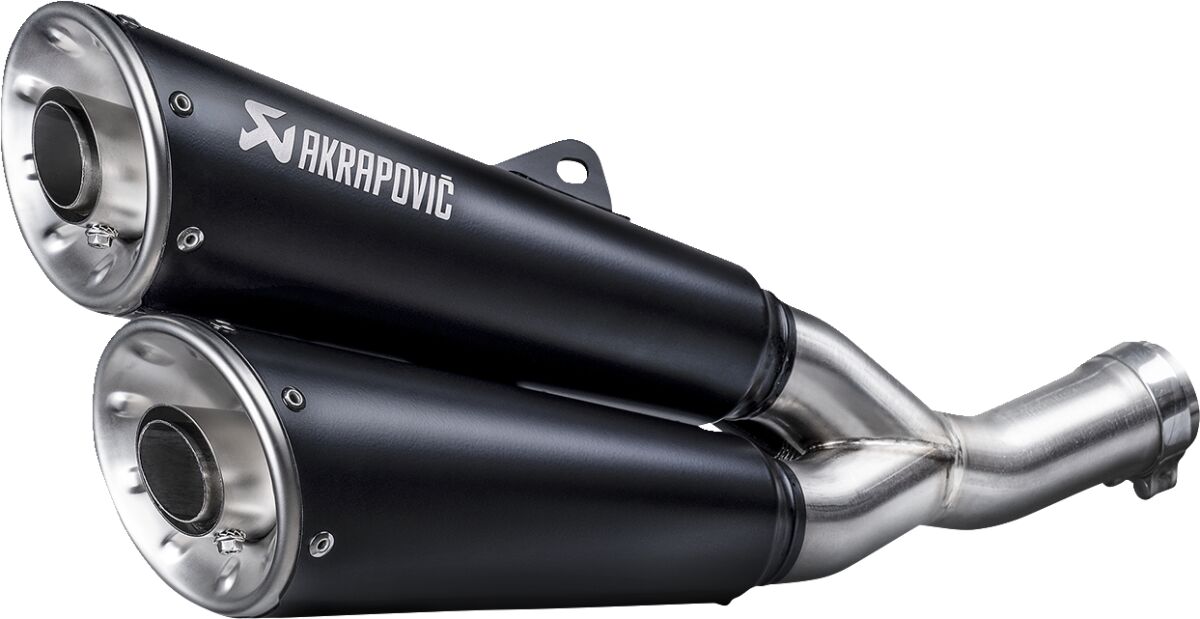 SLIP-ON LINE DUAL MUFFLER BLACK STAINLESS STEEL