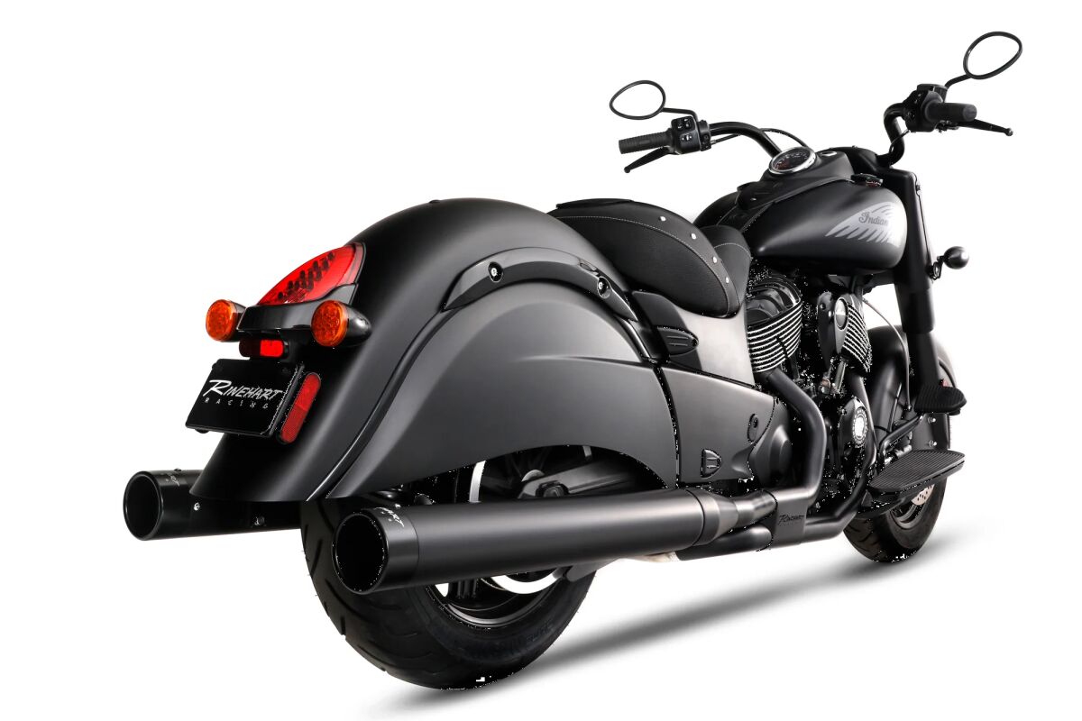 MUFFLER SLIP-ON DBX 4" INDIAN BK/BK
