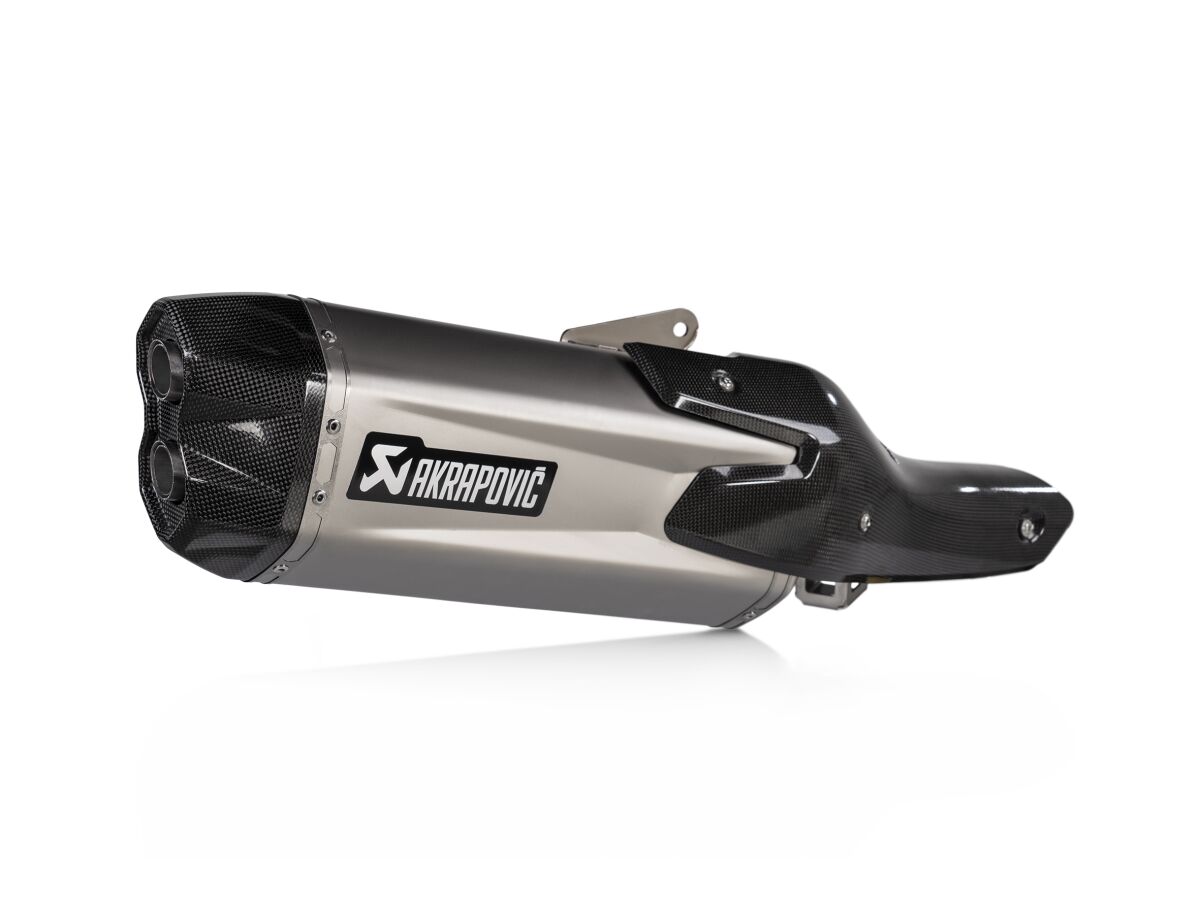 SLIP-ON LINE MUFFLER TITANIUM CARBON END CAP