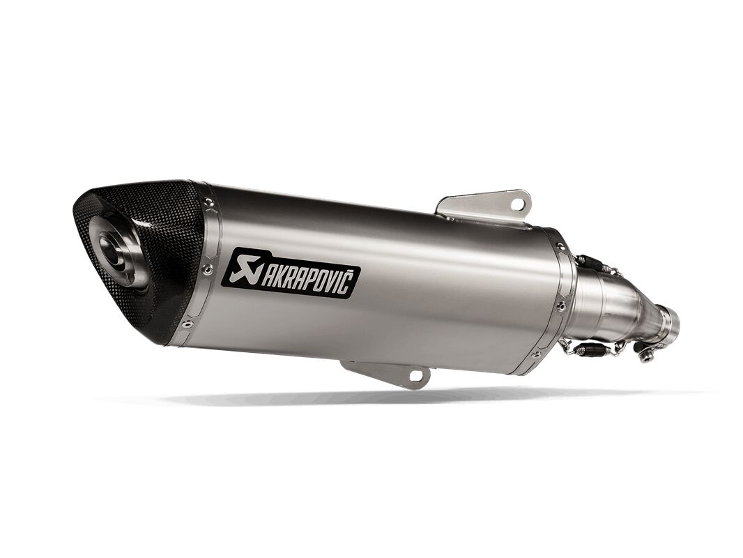 SLIP-ON LINE MUFFLER STAINLESS STEEL CARBON END CAP