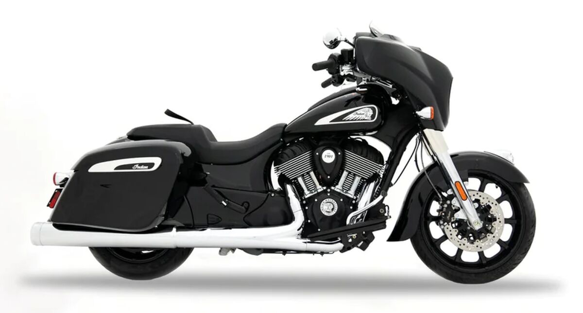 4.5" DBX45 SLIP-ON MUFFLER FOR INDIAN CHROME w/CHROME END CAP