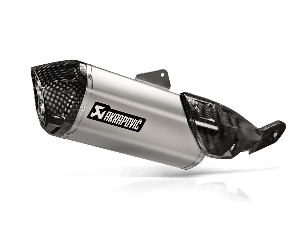 SLIP-ON LINE MUFFLER TITANIUM CARBON END CAP