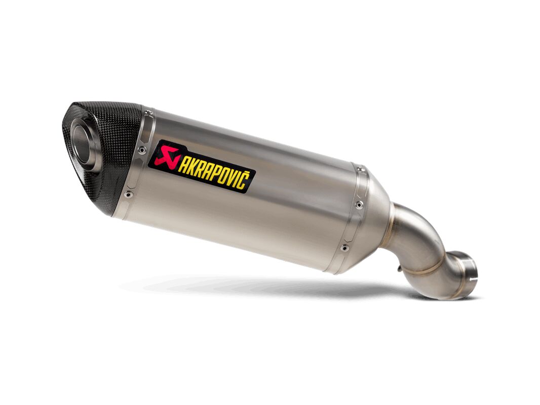SLIP-ON LINE MUFFLER TITANIUM CARBON END CAP