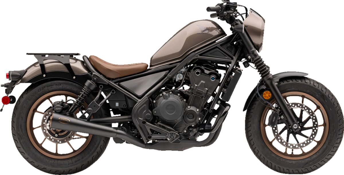 SLIP-ON MUFFLER (BLK) WITH BRONZE TIP REBEL 300/500 17-23