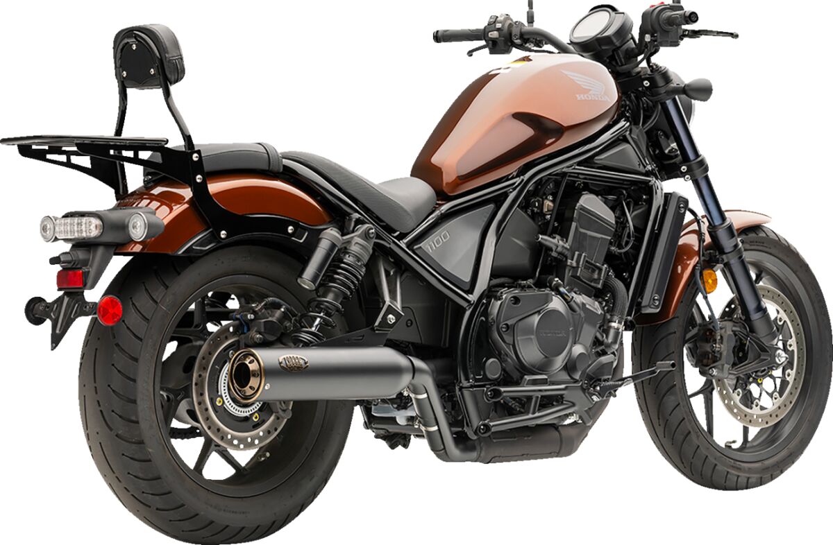 SLIP-ON MUFFLER (BLK) WITH BRONZE TIP REBEL 1100 21-23