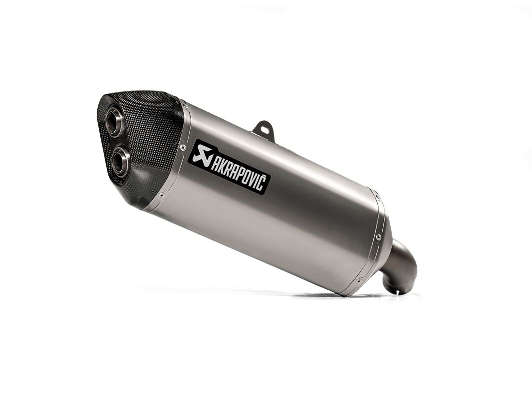 SLIP-ON LINE MUFFLER TITANIUM CARBON END CAP