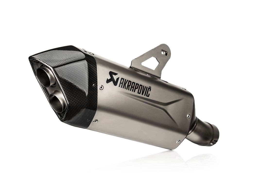 SLIP-ON LINE MUFFLER TITANIUM CARBON END CAP
