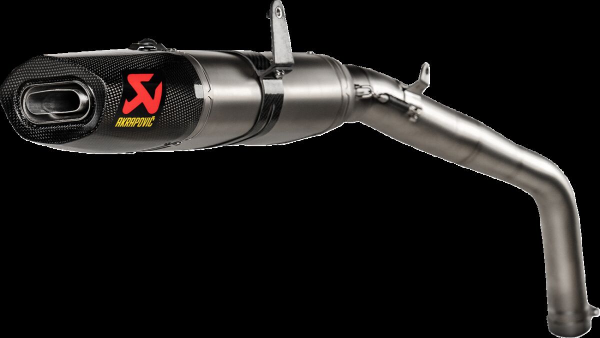 SLIP-ON LINE MUFFLER TITANIUM CARBON END CAP