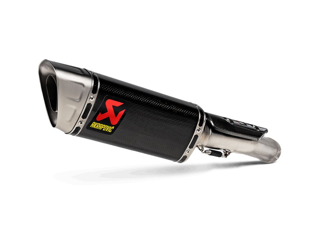 SLIP-ON LINE MUFFLER CARBON TITANIUM END CAP