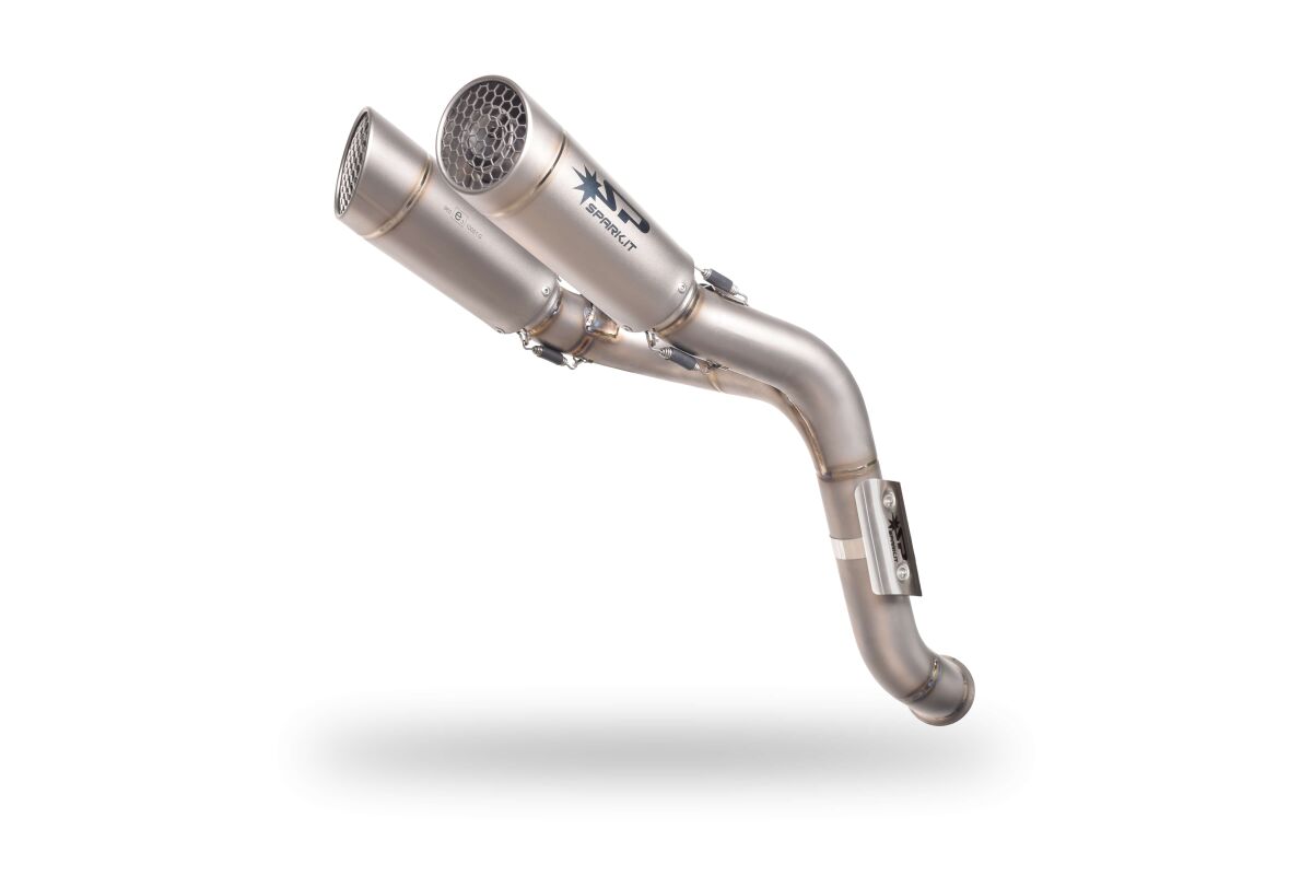 Grid-O Slip-On Double Muffler Titanium ECE